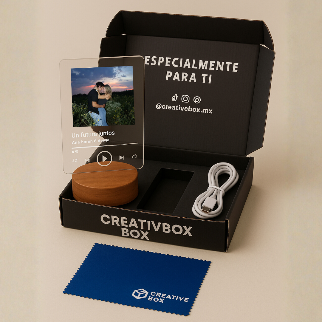 Lámpara con foto + texto