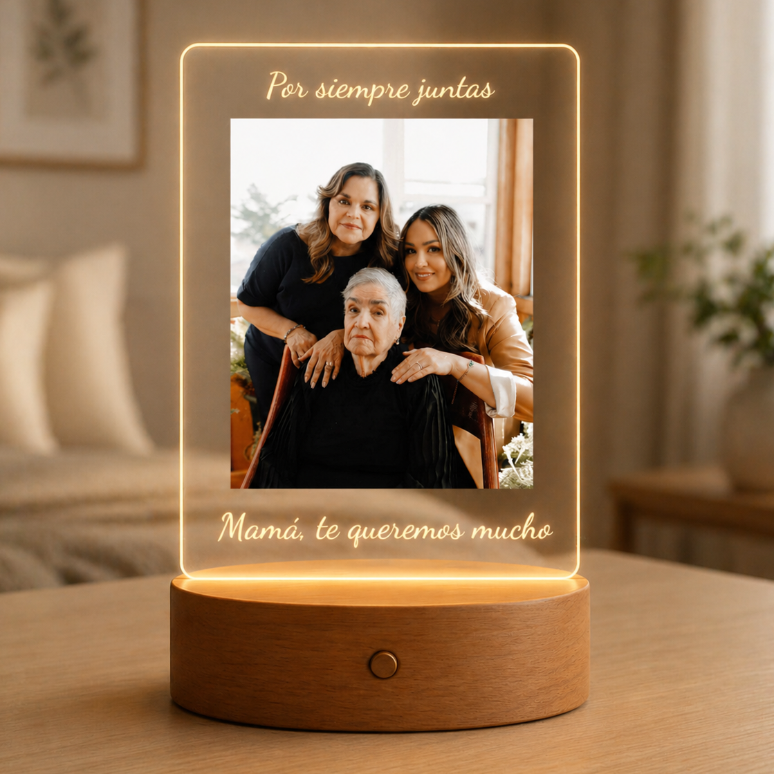 Lámpara con foto + texto