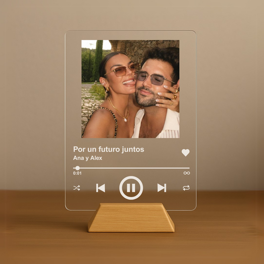 Acrílico con Base - Canción (sin luz)