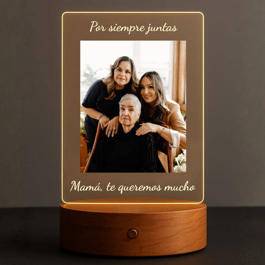 Lámpara con foto + texto