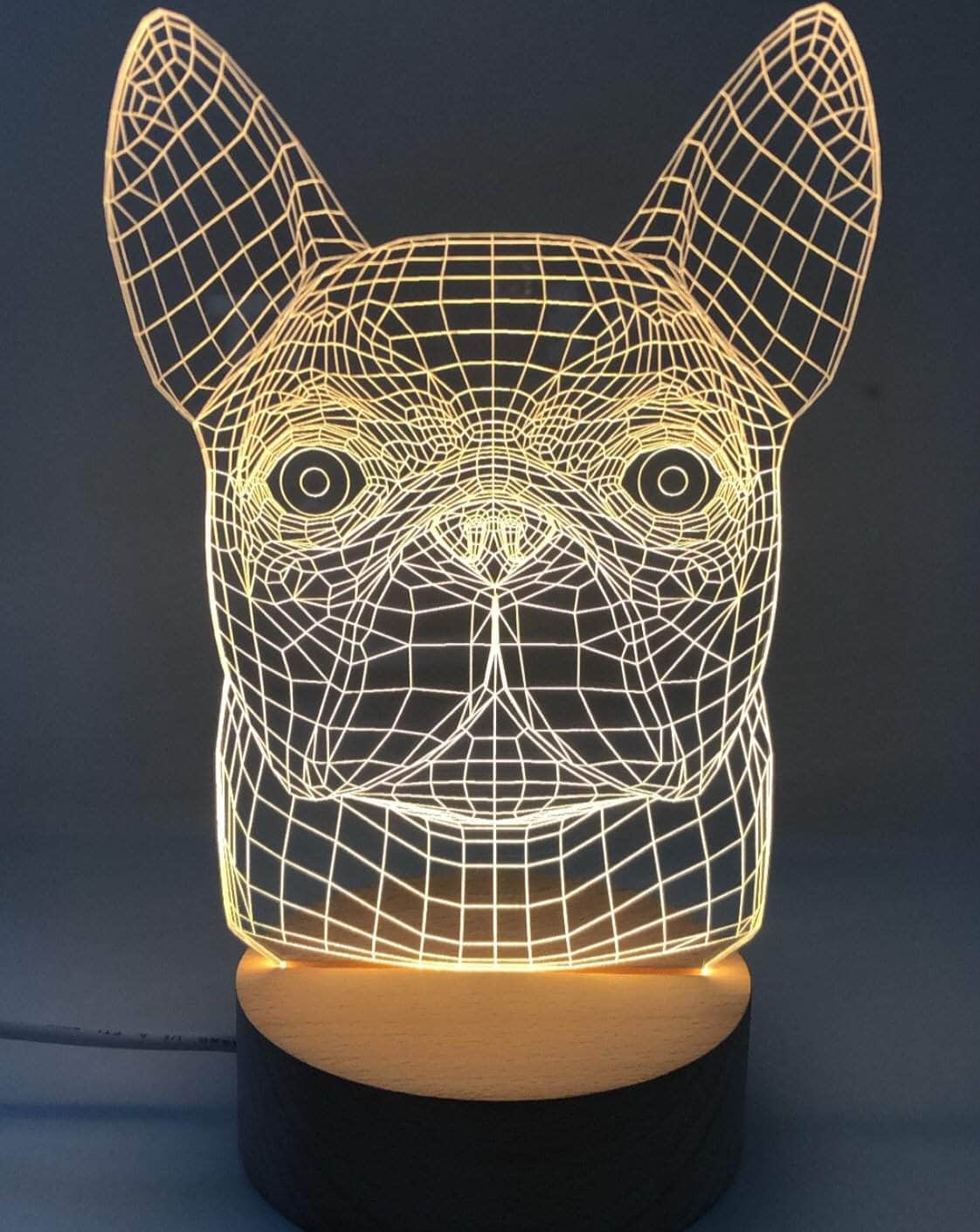 Lámpara Led Bulldog Francés lámparas