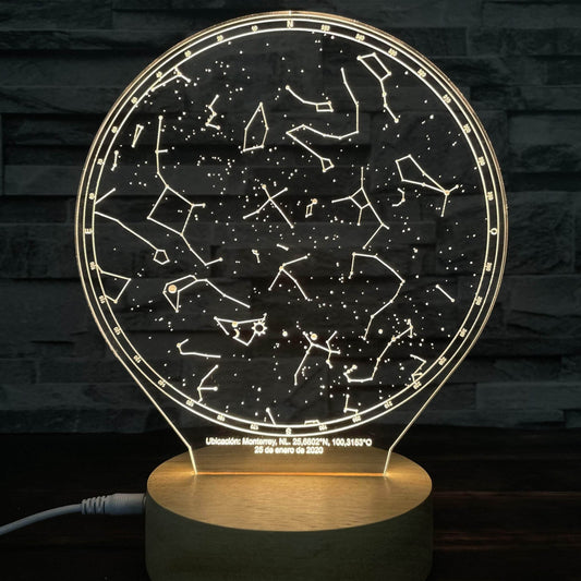 Lámpara Led Star Map lámparas Cálida